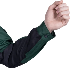 Костюм мужской ТЕХНИК от механических воздействий и ОПЗ (куртка, полукомбинезон), темно-зеленый/черный Кос 505