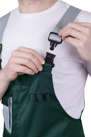 Костюм мужской ТЕХНИК от механических воздействий и ОПЗ (куртка, полукомбинезон), темно-зеленый/черный Кос 505