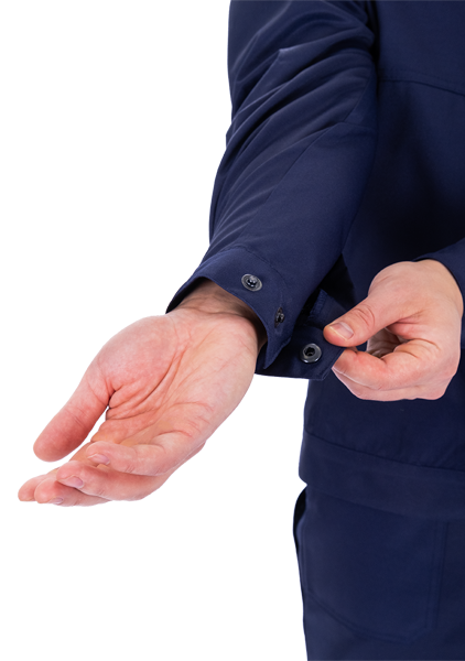 Костюм мужской ТЕХНИК 2 от механических воздействий и ОПЗ (куртка, полукомбинезон), темно-синий/серый Кос 099