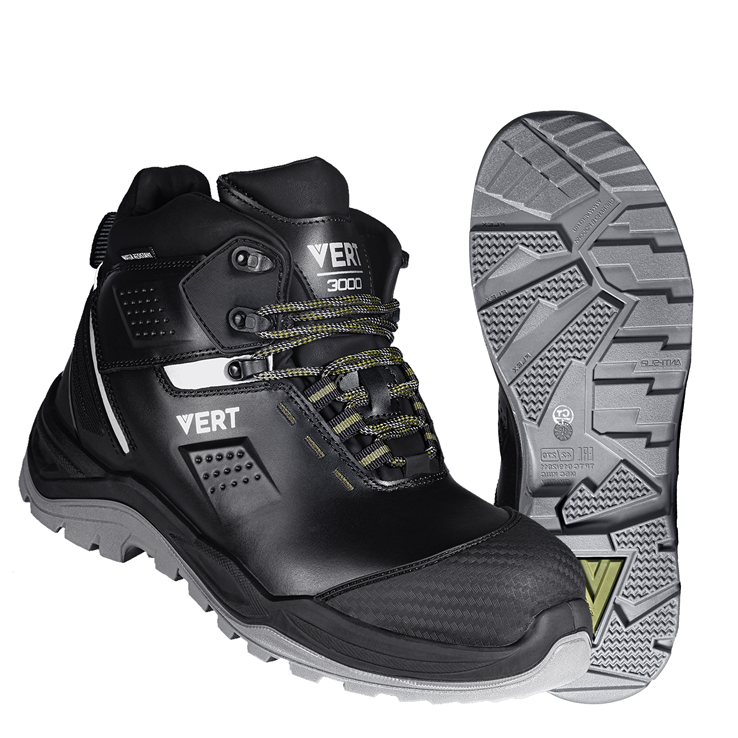 Ботинки VERT (VERT 3003) с КП и КС шерст.мех, кожаные ПУ/ТПУ