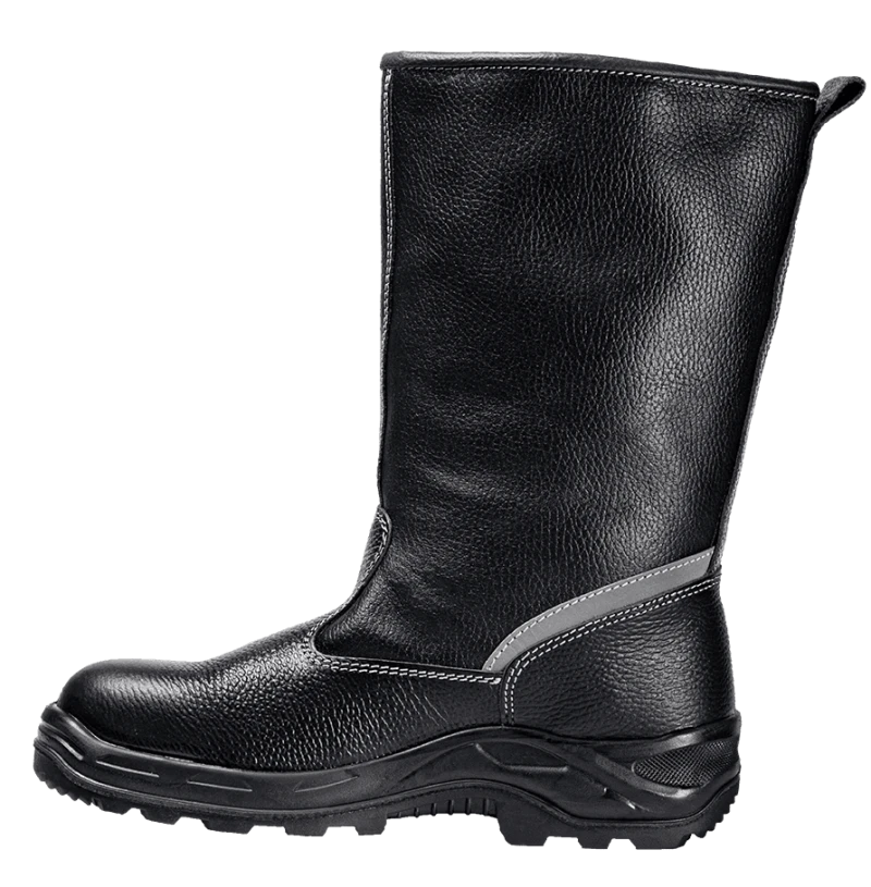 Сапоги TURBO с КП шерст. мех, хромовые ПУ/нитрил ( Сап. 083 )