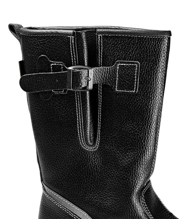 Сапоги TURBO с КП шерст. мех, хромовые ПУ/нитрил ( Сап. 083 )