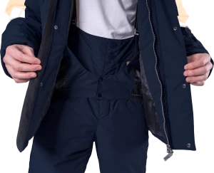 Куртка мужская ХАЙ-ТЕК SAFETY от пониженных температур воздуха и ветра, механических воздействий и ОПЗ, синий/бежевый Кур 214