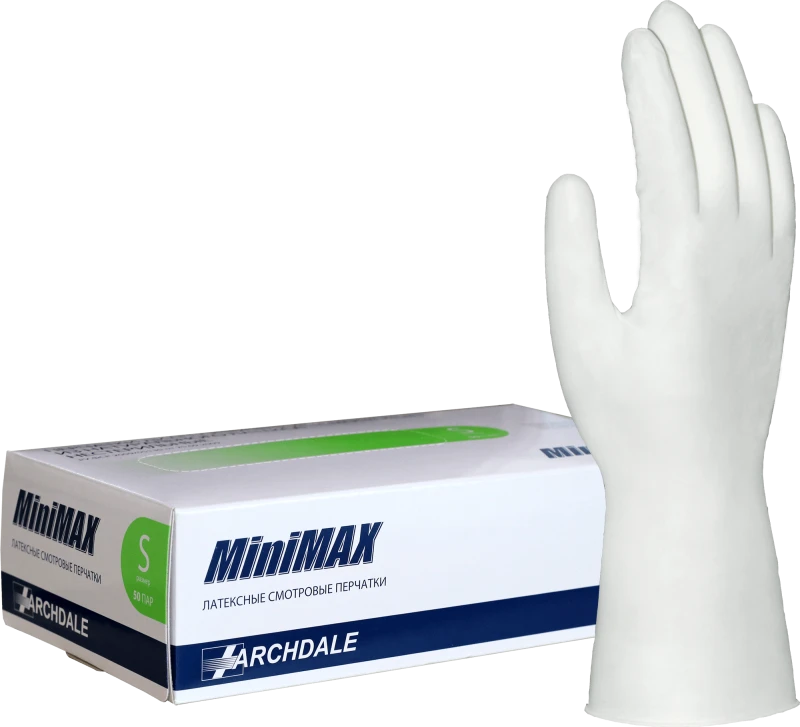 Перчатки ОБЩЕМЕДИЦИНСКИЕ, латекс, опудренные (MINI MAX) Пер 101